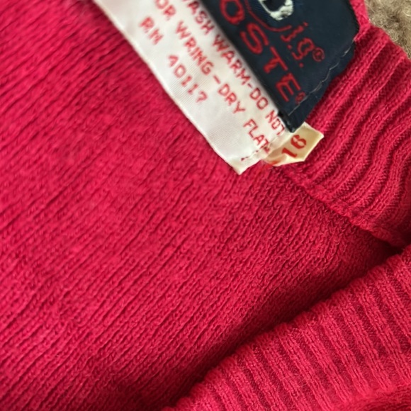 ZOD Lacoste Pink Magenta V Neck Cable Sweater Youth Size 16 - Picture 9 of 10